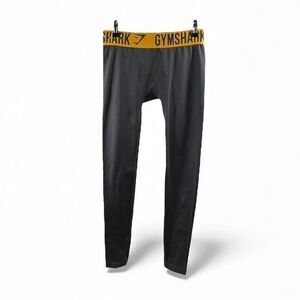 Gymshark Yellow Gray Compression Seamless Leggings Size S